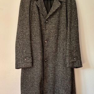 Vintage Tweed American Wool Men’s Overcoat with Zip-In Liner Philcraft size 40